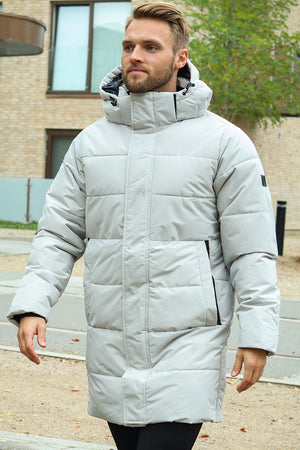 ONLY & SONS CARL LONG QUILTED COAT Vapor Blue