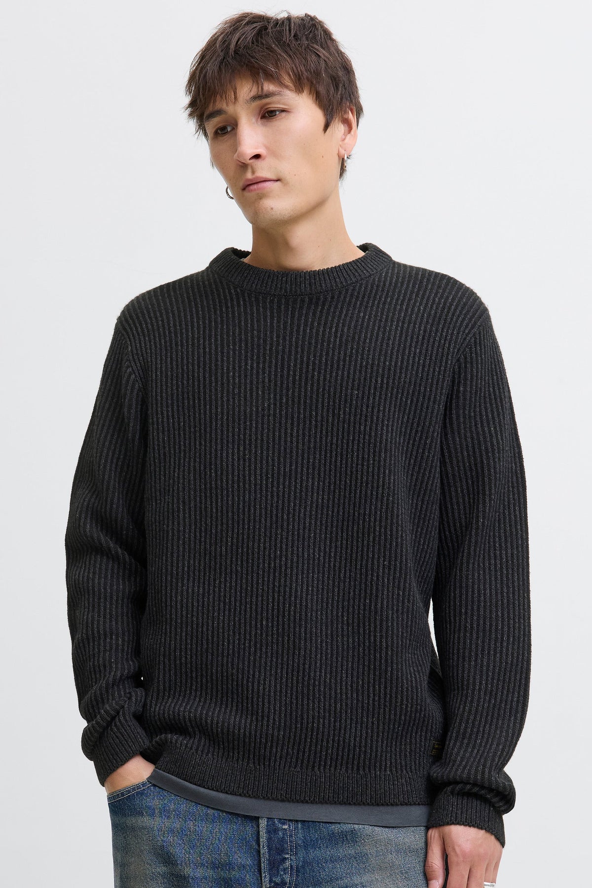 Jack & Jones Dover Knit Crew Neck SN Black