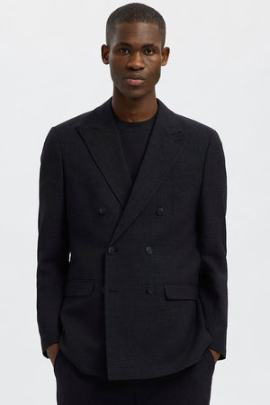 Selected Oasis Linen DB Blazer Black