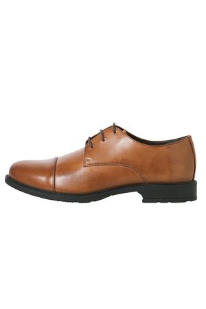Jack & Jones Oslo Leather Dress Shoe Cognac
