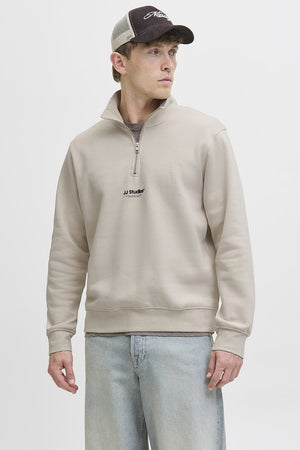 Jack & Jones Soho Sweat Half Zip Moonbeam