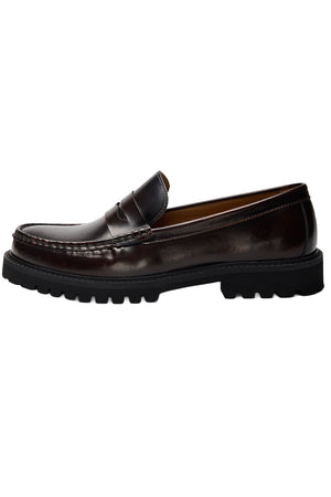 Selected Hugo Leather Plain Penny Loafer Demitasse