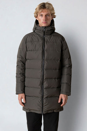 Fat Moose Liam Puffer Long Jacket Beetle Green