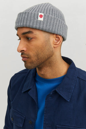 Jack & Jones Rdd Knit Short Beanie Light Grey Melange