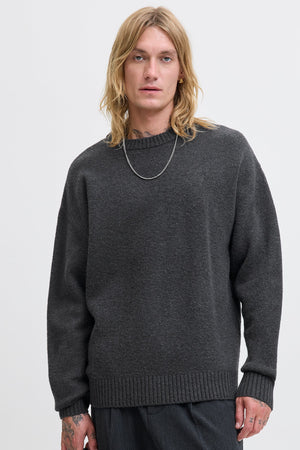 Jack & Jones Soho Ollie Knit Crew Neck SN Asphalt