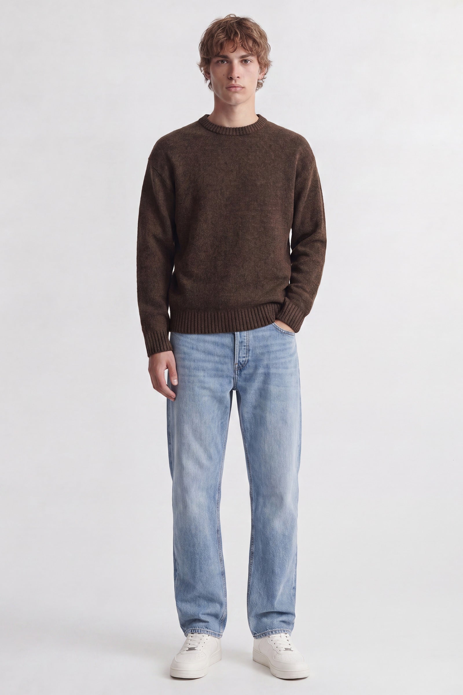Jack & Jones Soho Ollie Knit Crew Neck SN Cocoa