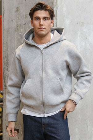 Jack & Jones Cover Scuba Sweat Zip Hood Jasnoszary Melanż