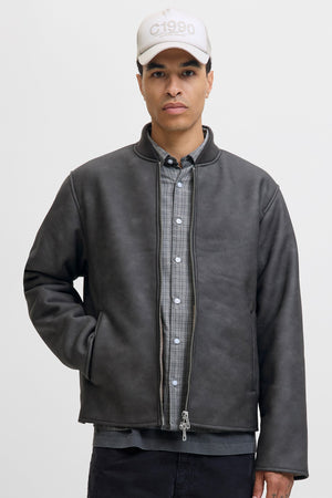 Jack & Jones Fade Pu Bomber Jacket Chocolate Brown