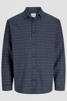 Jack & Jones Carter Check Shirt LS SN Navy Blazer