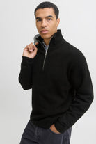 Jack & Jones Soho Ollie Knit Half Zip Black