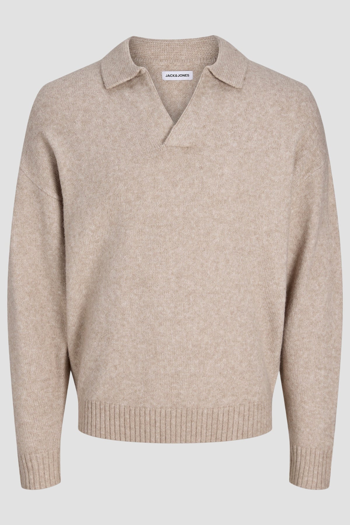 Jack & Jones Soho Ollie Knit Split Neck Atmosphere