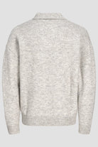 Jack & Jones Soho Ollie Knit Split Neck Light Grey Melange