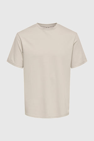 Only & Sons Caspian Airflex SS Reg Tee Silver Lining