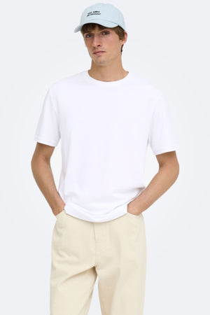 Only & Sons Caspian Airflex SS Reg Tee White