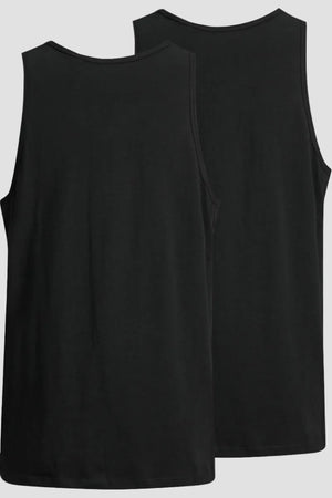 Jack & Jones Basic Tanktop 2 Pack Black