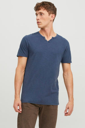 Jack & Jones Split Neck Tee SS Navy Blazer