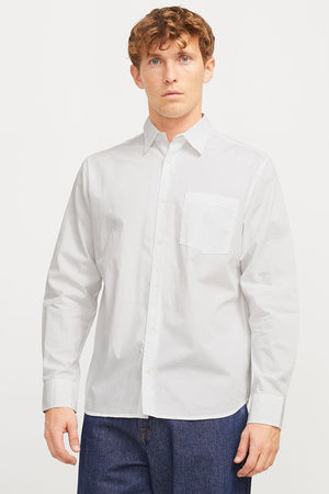 Jack & Jones Cody Relaxed Fit Poplin LS Shirt White