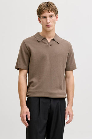 Jack & Jones Blamilano Spring Split Neck Ss Morel
