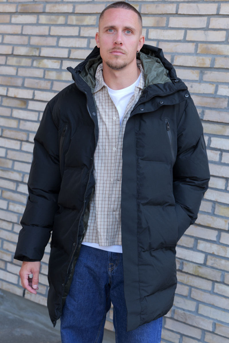 Jack & Jones Alpha Long Puffer Black