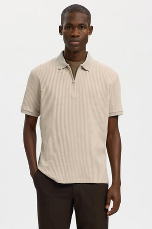 Selected Fave Ss Polo Oatmeal