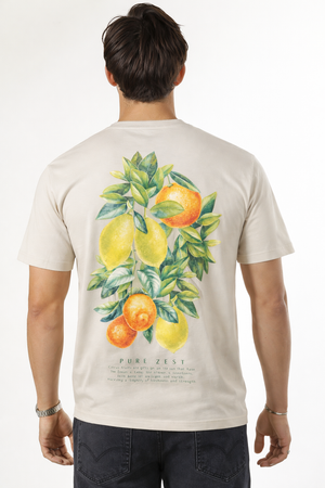 Only & Sons Fred Rlx Ss Print Tee Silver Lining