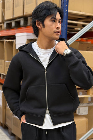 Jack & Jones Cover Scuba Sweat Zip Hood Czarny