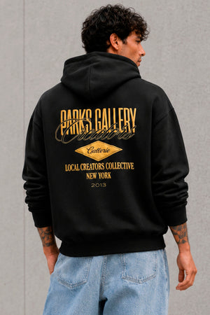 Only & Sons Parks Gallery Relaxed Sweat Hoodie Black