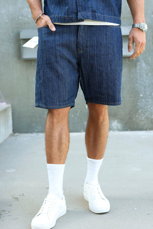 Only & Sons Fade Loose DB 7355 Tai Dnm Shorts Dark Blue Denim