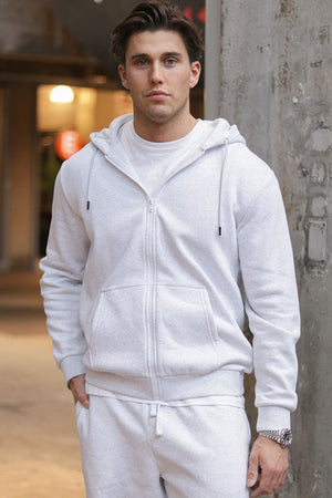 Only & Sons Ceres Zip Hoodie Super Light Grey Melange