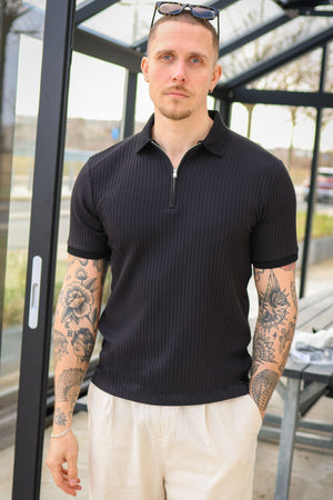 Selected Fave Structure Polo SS Noos Black - Tytuł Produktu