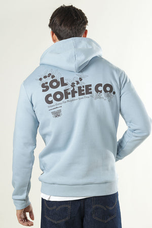 Only & Sons Ceres Food Fiesta Reg Bluza Hoodie Blue Fog