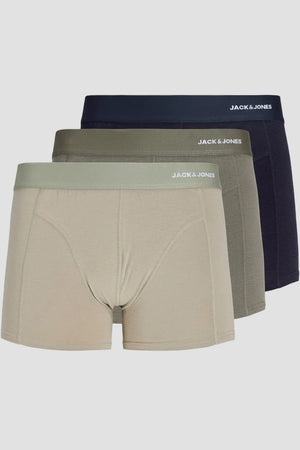Jack & Jones Gabriel Bamboo Trunks 3 Pack Smokey Olive