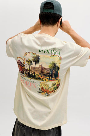 Jack & Jones Jorparadise Island Tee Ss Crew Neck Antique White