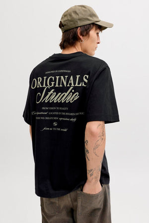 Jack & Jones Noerrebro Typo Tee SS Crew Neck Black