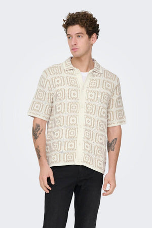 Only & Sons Bart Rlx 5 Ss Shirt Egret