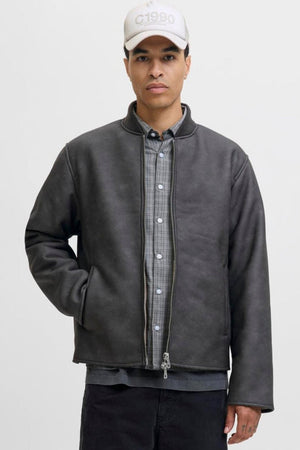 Jack & Jones Fade Pu Bomber Jacket Chocolate Brown