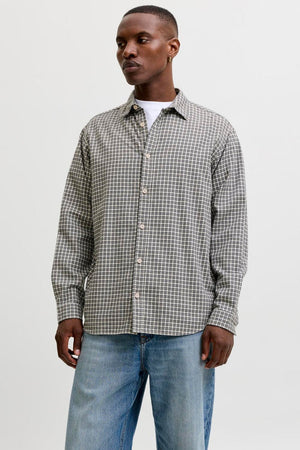 Jack & Jones Carter Check Shirt LS SN Cloud Dancer