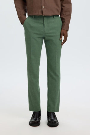 Selected Slim Oasis Linen Tousers Olive Green