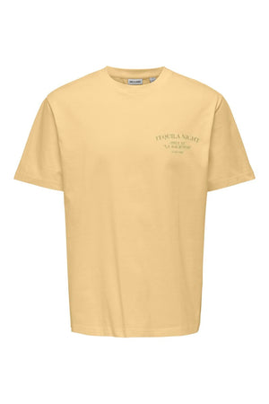 Only & Sons Fred Life Rlx Ss Print Tee Sunlight
