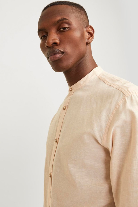 Jack & Jones Summer Band Linen Shirt LS Apricot Ice