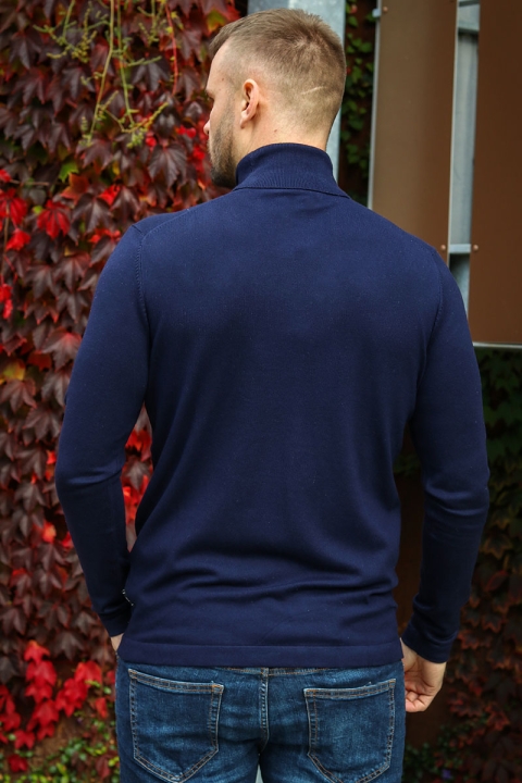 JEFF MALCOLM ROLL NECK KNIT Navy