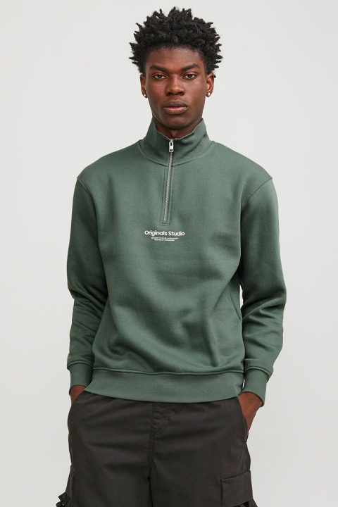 Jack & Jones Vesterbro Sweat Half Zip Laurel Wreath