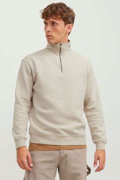 Jack & Jones Bradley Sweat Half Zip Moonbeam