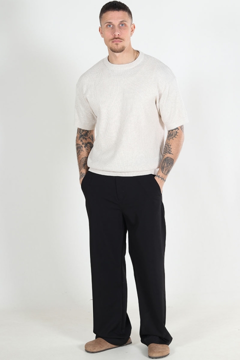 Jack & Jones Bastian Knit Polo Crew Neck Almond Milk