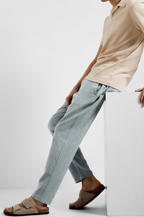 Selected Brody Linen Pants Blue Shadow