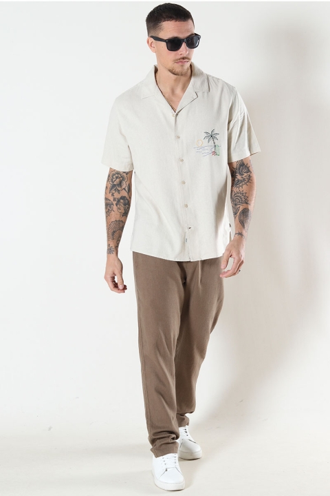 Solid Itiel Shirt Oatmeal