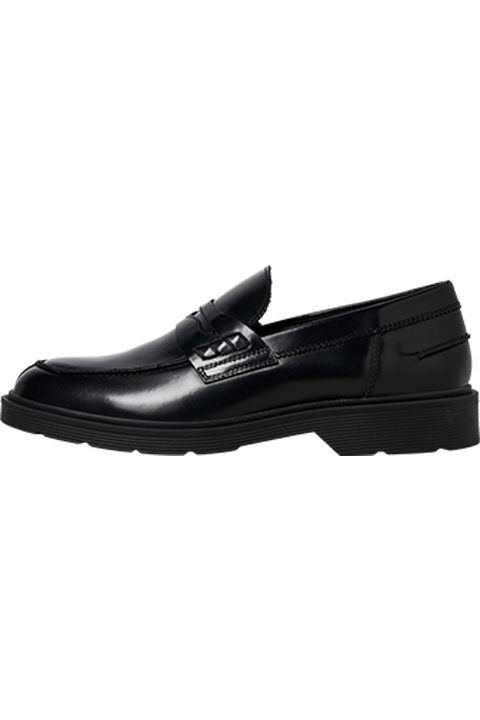 Jack & Jones Dax Leather Loafer Black