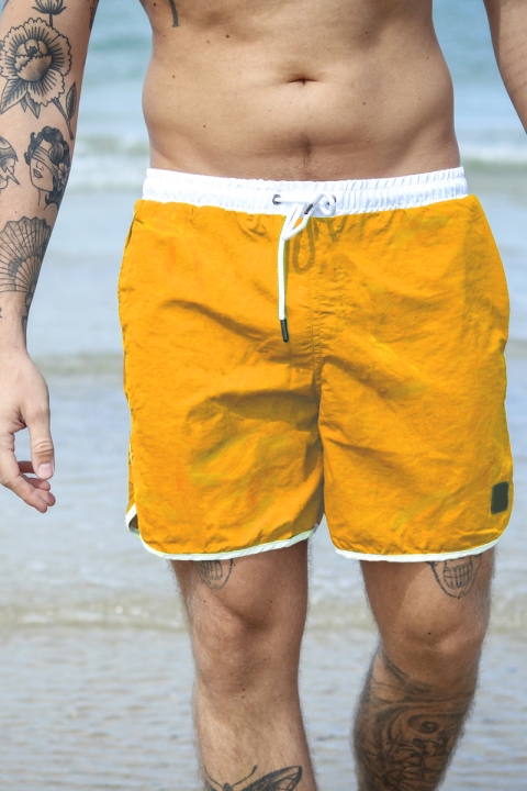 Urban Classics Retro Swim shorts White/Mango