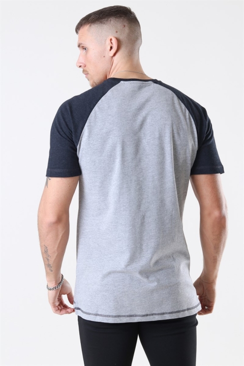 Basic Brand Raglan T-shirt Oxford Grey/Heather Black