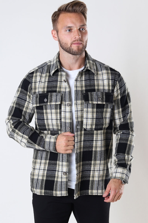 ONLY & SONS SCOTT LS CHECK FLANNEL OVERSHIRT Twill